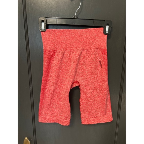 Gymshark Vital Seamless 2.0 Shorts- Coral Red Marl - Picture 1 of 4